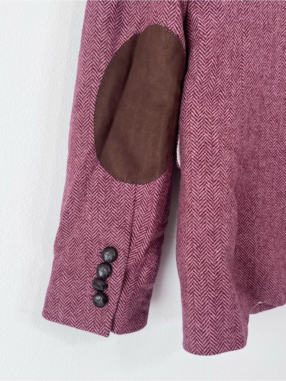 J.Crew Boyfriend Blazer Women’s Size 4 Burgundy Pink Herringbone Wool Blend NWT - Picture 6 of 11